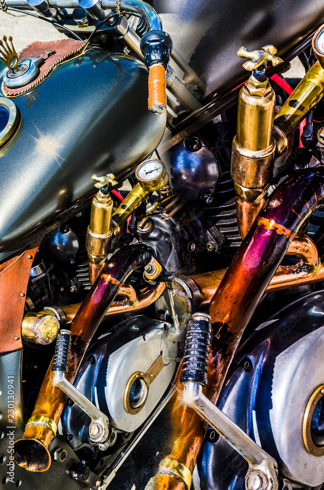 Naklejka premium vieille moto/moteur