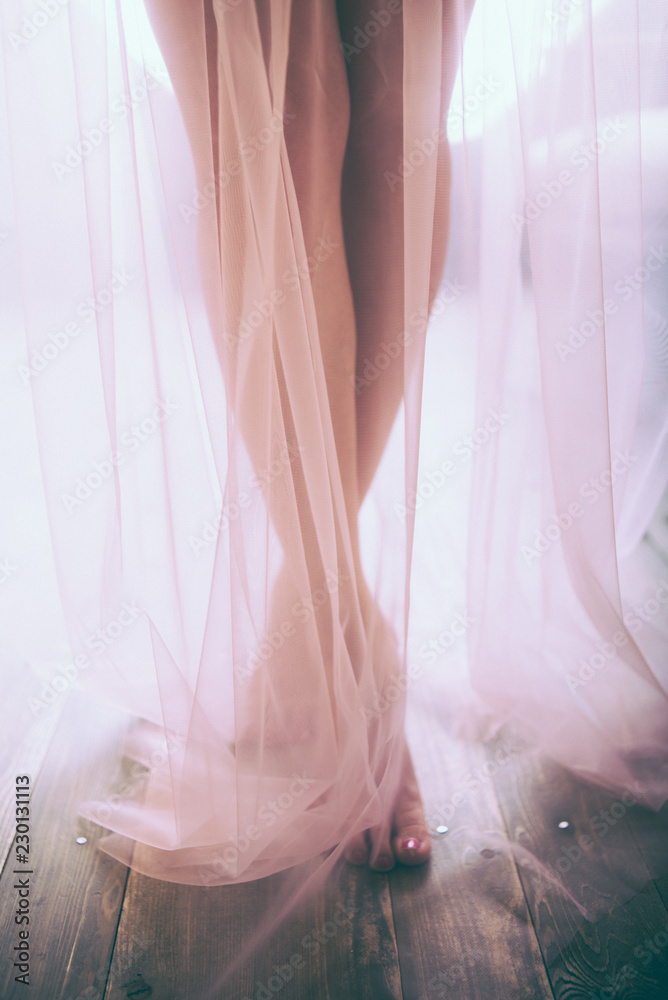 girl's legs in transparent skirt girl's legs in transparent skirt
