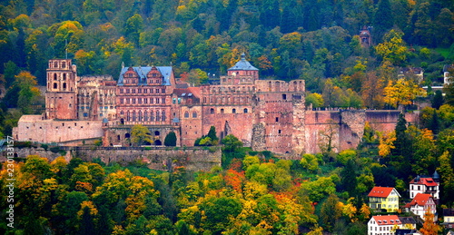 Heidelberg castle in autumn photo