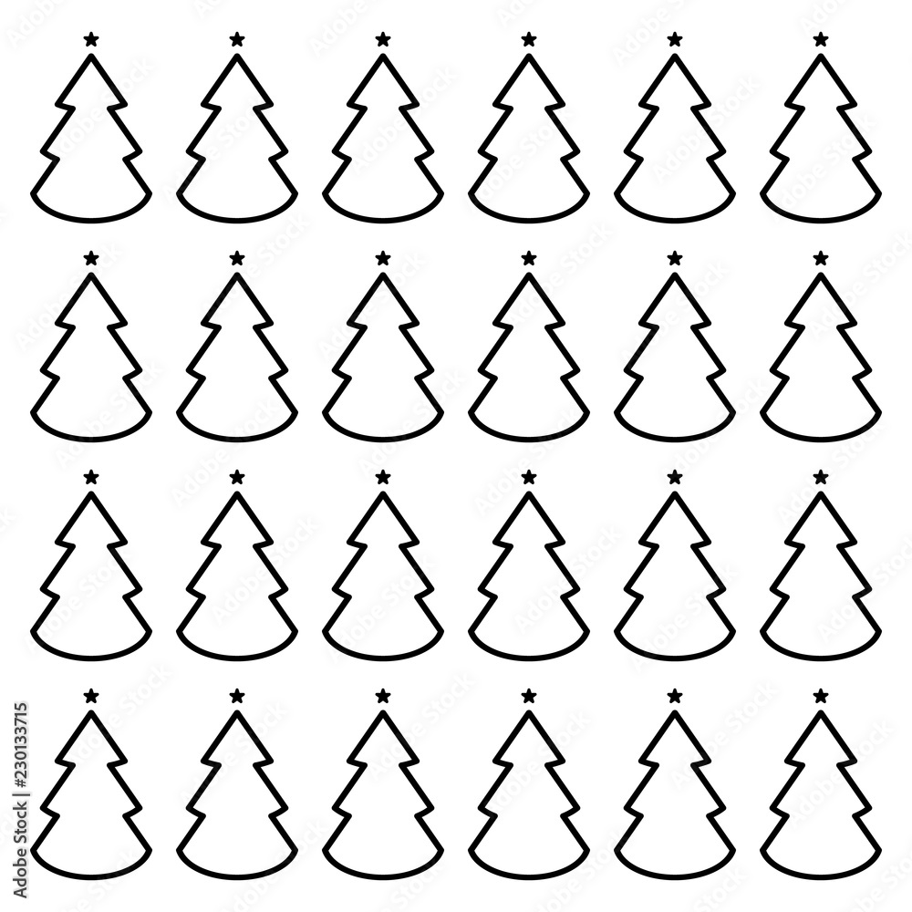 Christmas trees icon, background. vector symbol on white