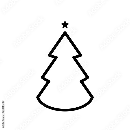 Christmas trees icon, vector simple design symbol