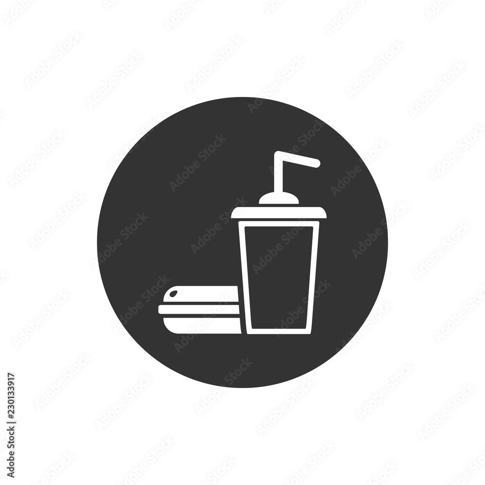 Fast Food icon. burger and soda. vector illustration Fast Food icon. burger and soda. vector illustration