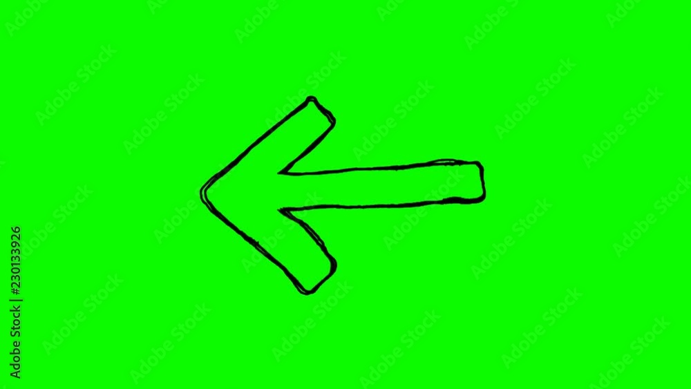 Video clip of hand-drawn arrow mounting film with a green background Chroma key Video clip of hand-drawn arrow mounting film with a green background Chroma key