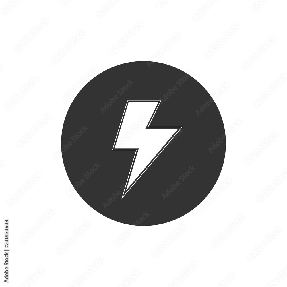 Lightning icon, electric power vector logo design element. EPS10 Lightning icon, electric power vector logo design element. EPS10