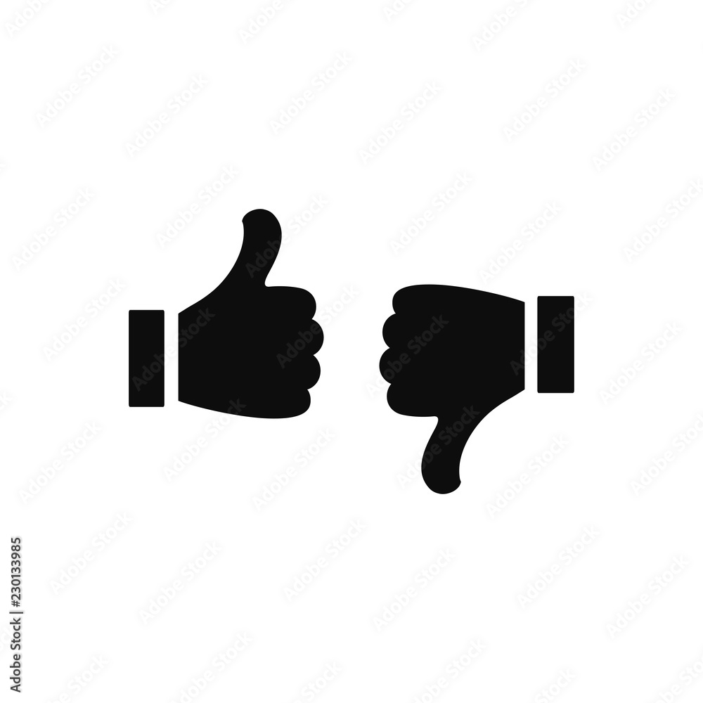 thumb up, thumb down vector illustration eps10. Isolated badges for website or app - stock infographics thumb up, thumb down vector illustration eps10. Isolated badges for website or app - stock infographics