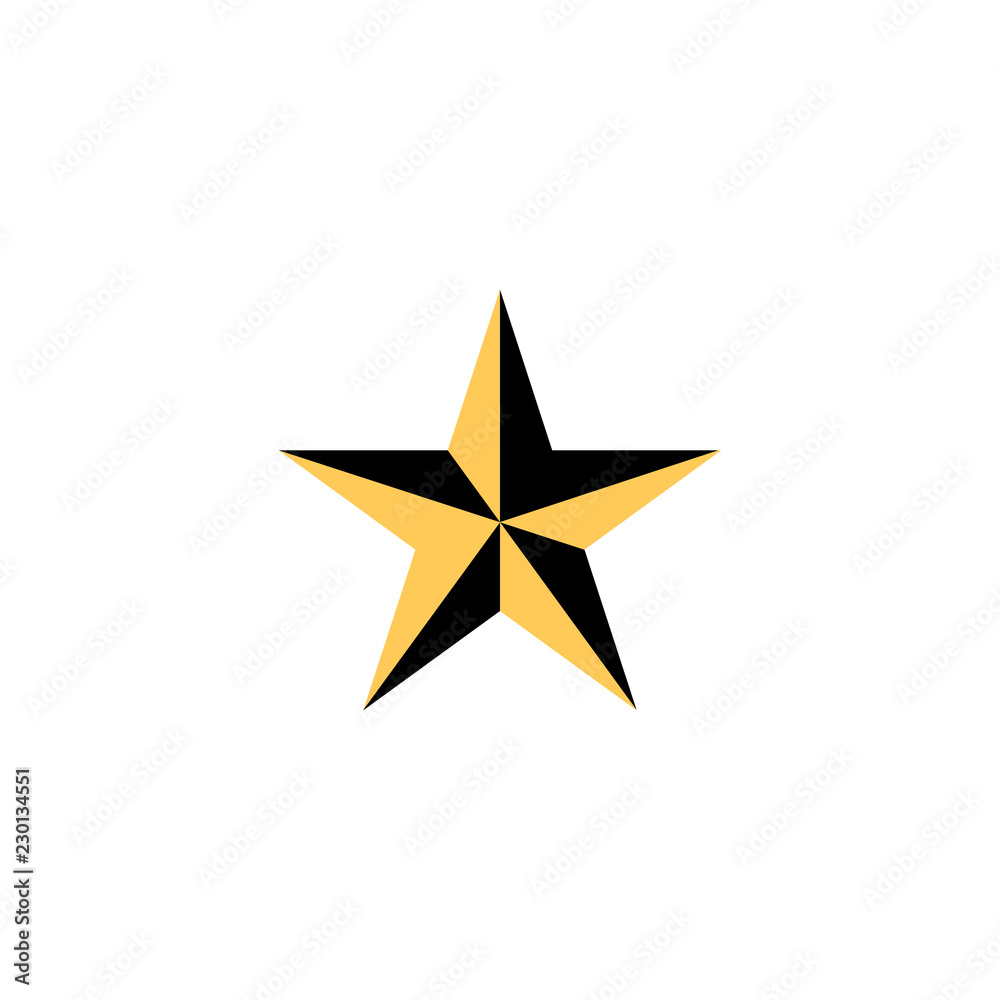 Yellow star icon color isolated on white background Yellow star icon color isolated on white background
