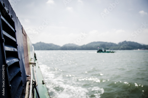 Ferry to Pangkor on a sunny day with calm sea