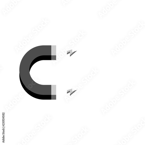 Magnet vector icon cartoon flat design. vector symbol