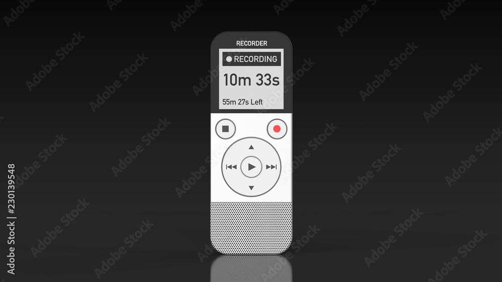 ボイスレコーダー 黒背景 Stock イラスト Adobe Stock