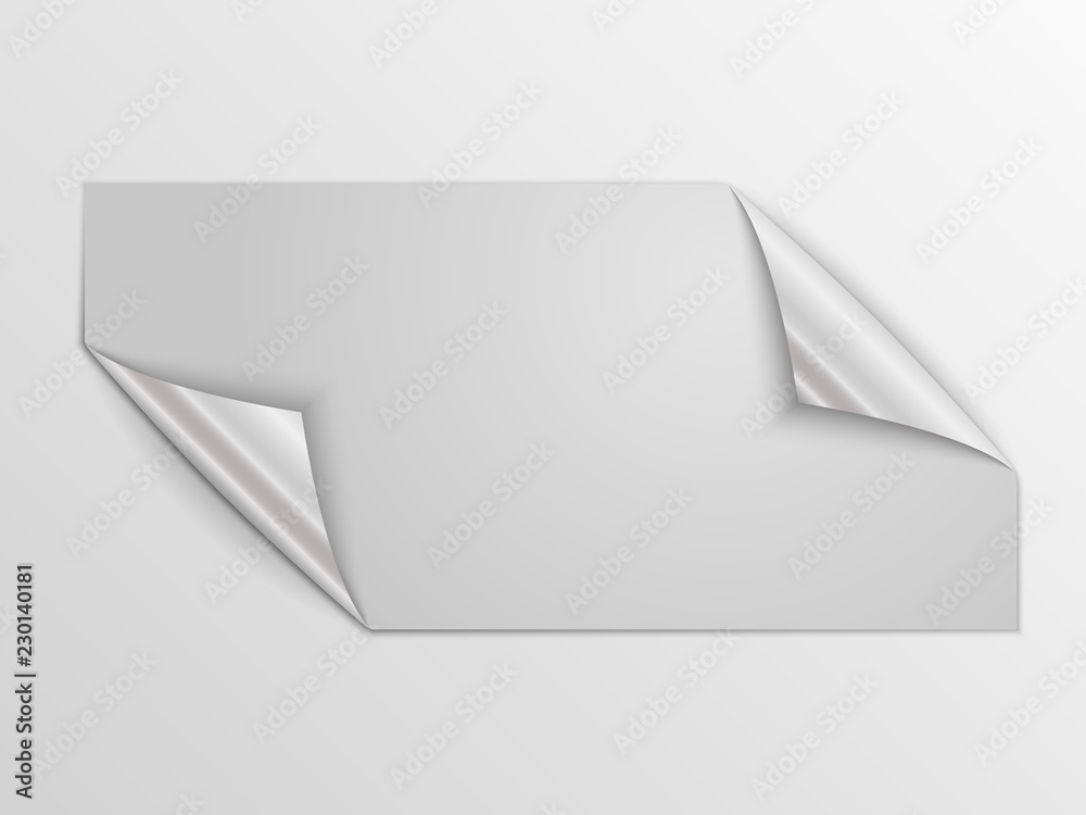 Paper square sticker. Vector illustration. Paper square sticker. Vector illustration.
