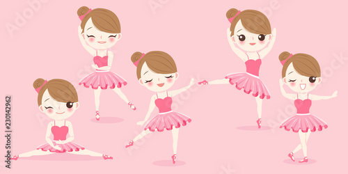 cartoon ballerina girl