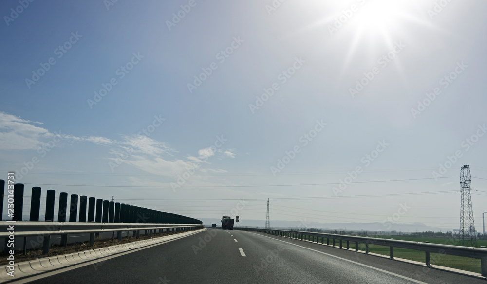 highway on the plain highway on the plain