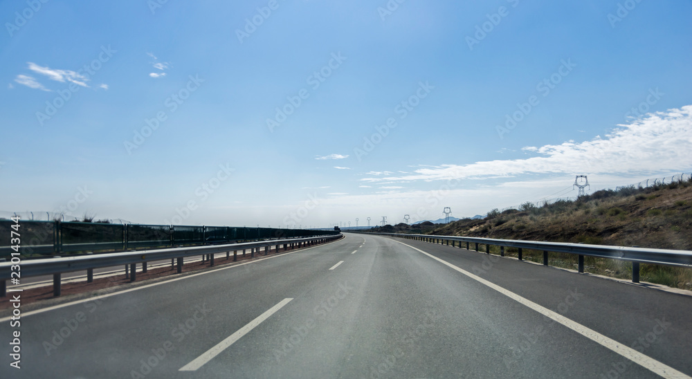 highway on the plain highway on the plain
