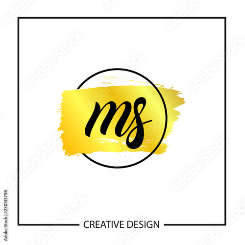 Initial MS Letter Logo Template Design