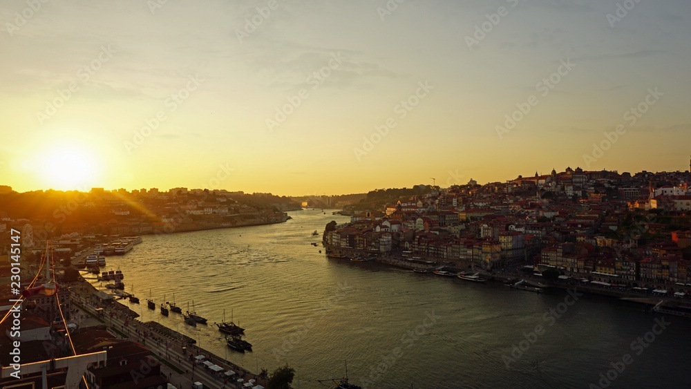 scenic view over douro river in porto
