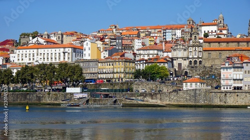 colorful houses on the douro river in porto