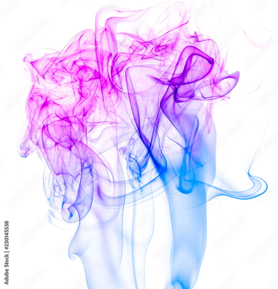 Colored smoke on white background Colored smoke on white background