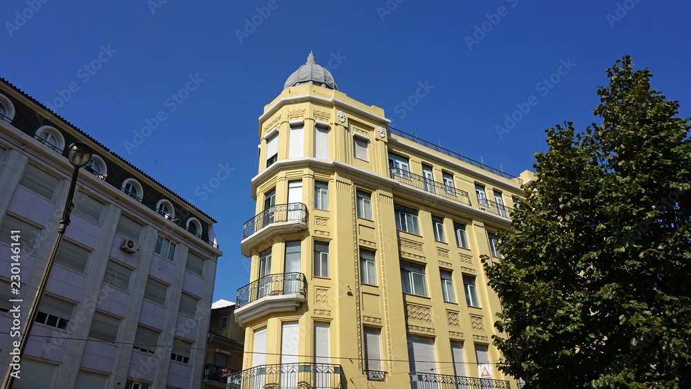 architecture landmarks of portuguese town lisbon