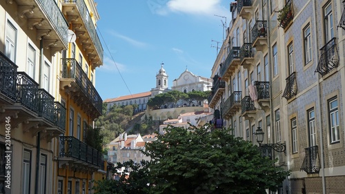 residencial area of lisbon with colorful houses