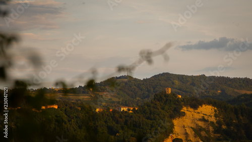 sunset in mountains