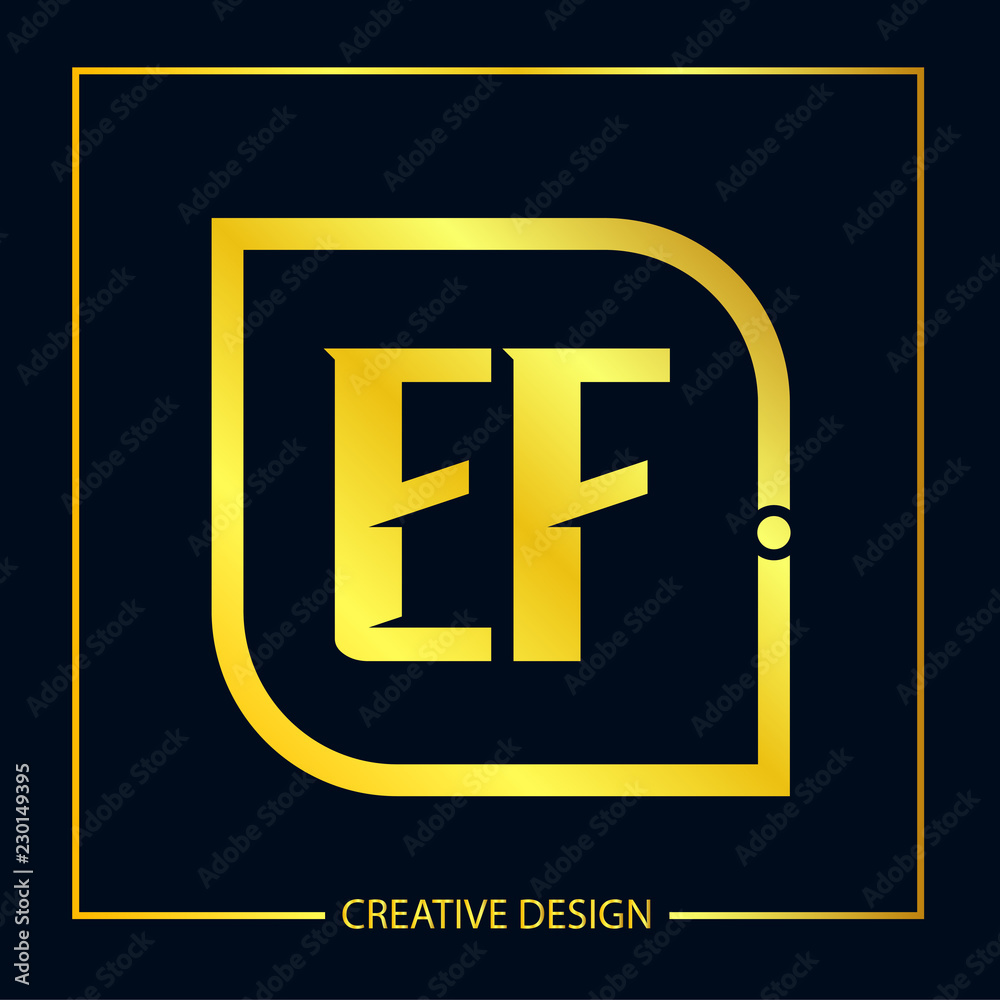 Obraz premium Initial EF Letter Logo Template Design