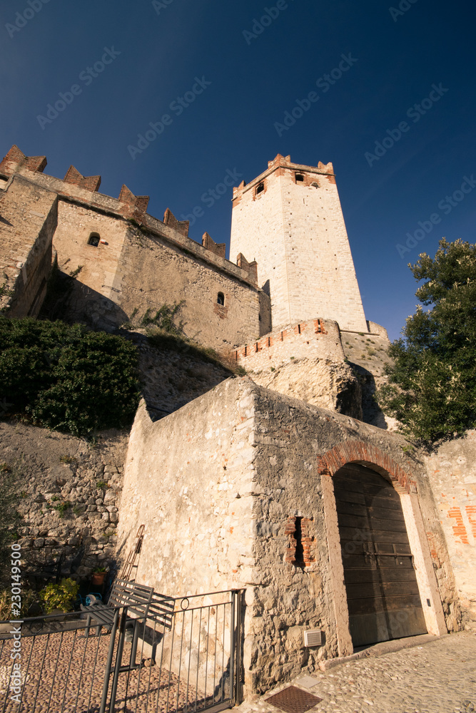 The medieval castle of Malcesine, Lake Garda, Italy.