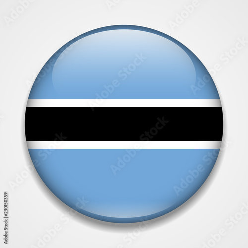 Flag of Botswana. Round glossy badge Free Download Flag of Botswana. Round glossy badge - GFXLoad