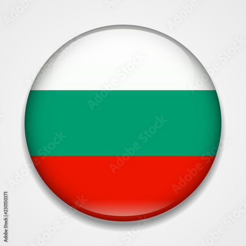 Free Download Flag of Bulgaria. Round glossy badge - GFXLoad