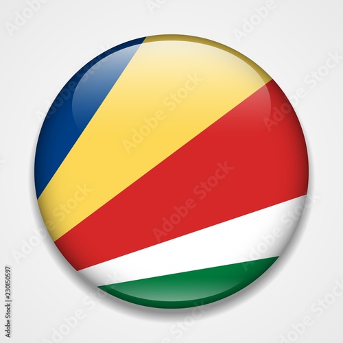 Flag of Seychelles. Round glossy badge Free Download Flag of Seychelles. Round glossy badge - GFXLoad