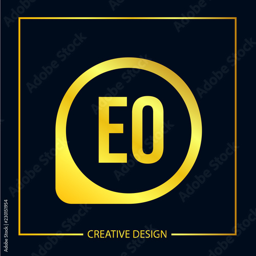 Initial EO Letter Logo Template Design
