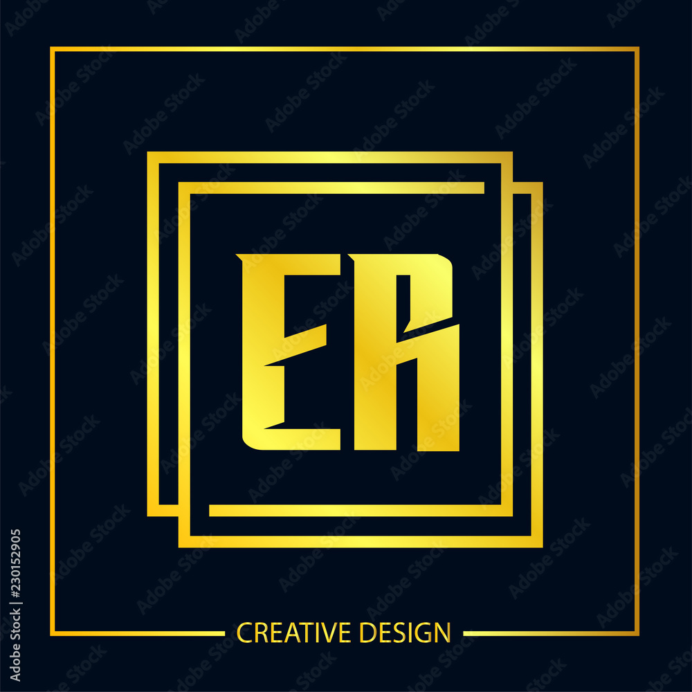 Initial ER Letter Logo Template Design
