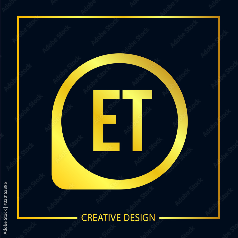 Fototapeta premium Initial ET Letter Logo Template Design