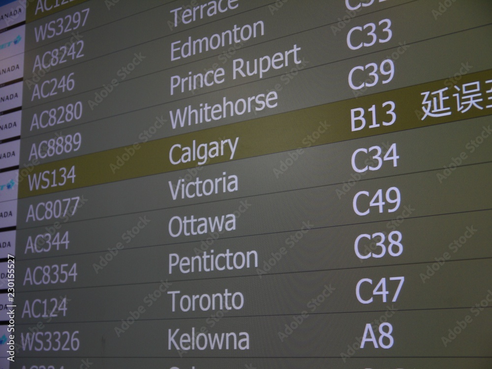 Obraz premium Flight schedule