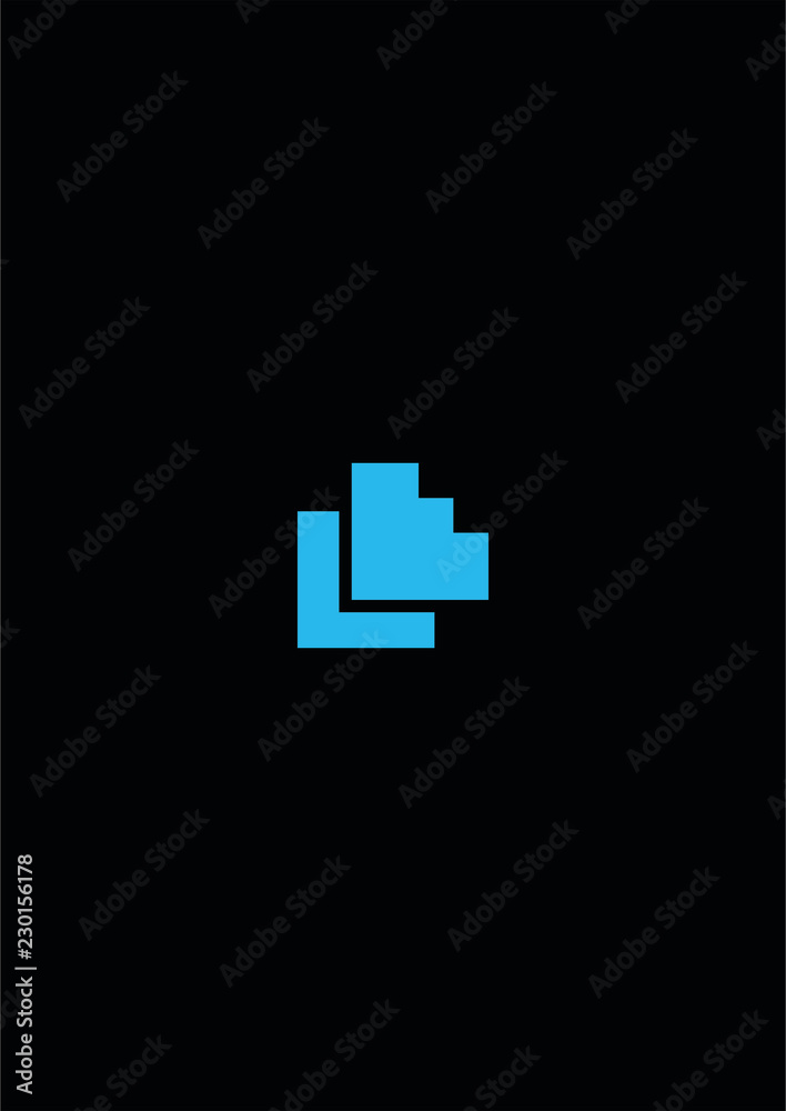 Obraz premium e logo blue