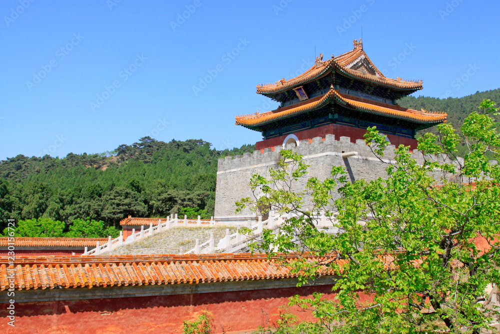 Naklejka premium Chinese ancient architecture in the Eastern Royal Tombs of the Qing Dynasty, china