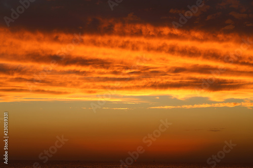 Photo background landscape sunset at the sea