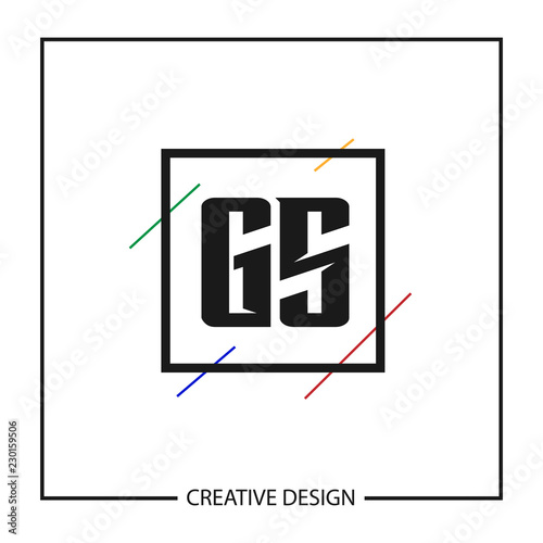 Initial GS Letter Logo Template Design