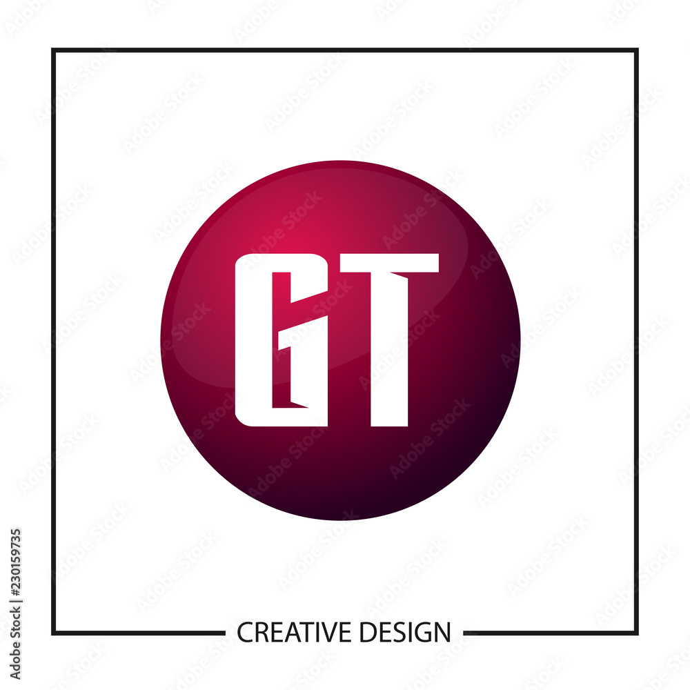 Fototapeta premium Initial GT Letter Logo Template Design