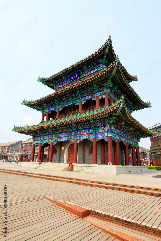 Naklejka premium traditional Chinese style antique buildings