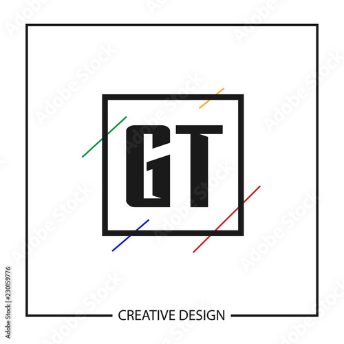 Initial GT Letter Logo Template Design