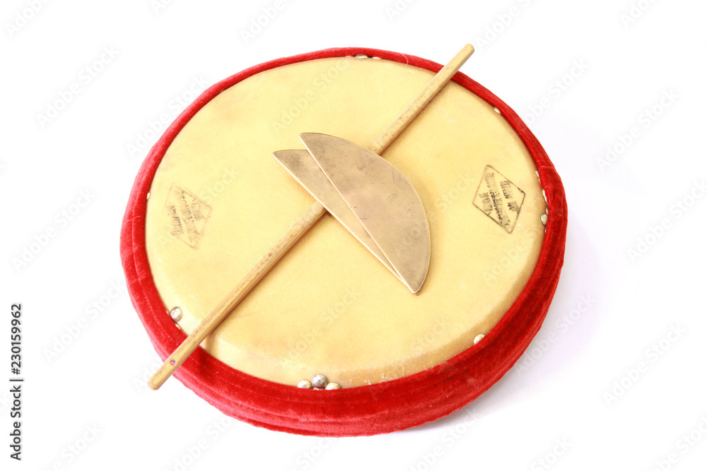 percussion instruments - drum and copper board percussion instruments - drum and copper board