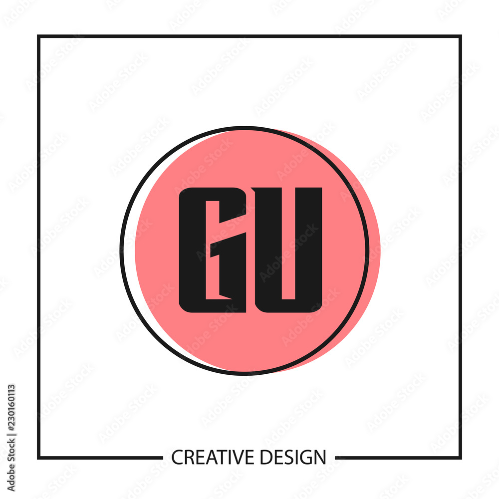 Initial GU Letter Logo Template Design Initial GU Letter Logo Template Design
