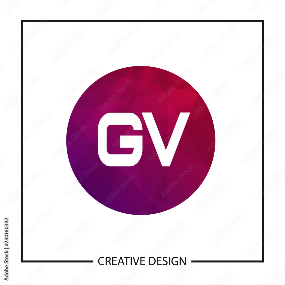 Initial GV Letter Logo Template Design Initial GV Letter Logo Template Design