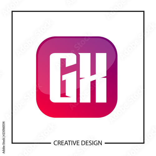 Initial GX Letter Logo Template Design