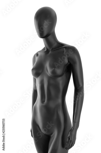 Gloss color mannequin woman isolated