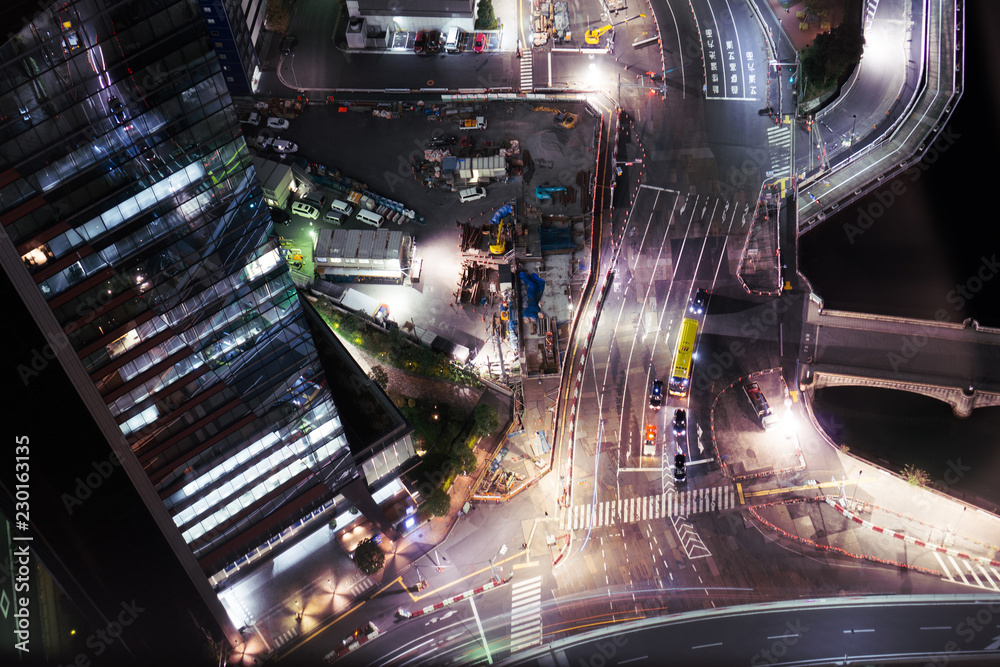Night view of road in Tokyo Night view of road in Tokyo
