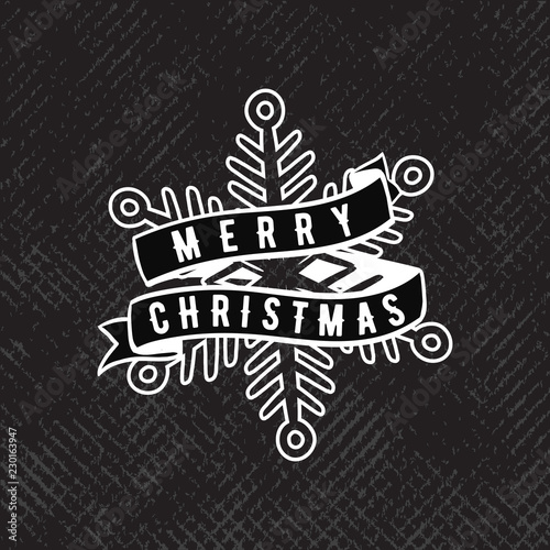 Merry Christmas typography.