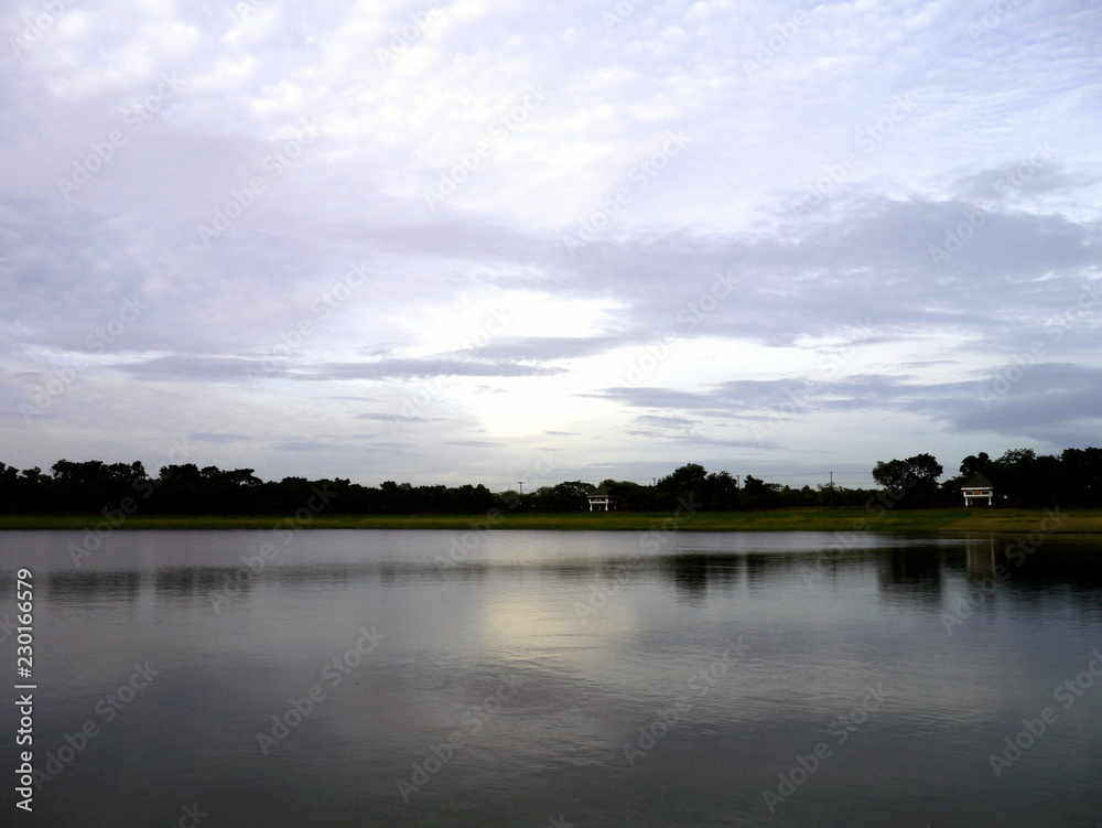 landscape reflection lake sky