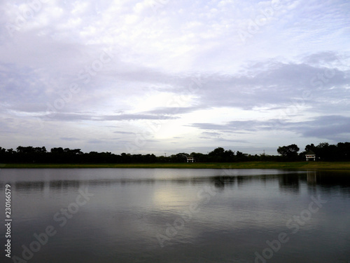 landscape reflection lake sky