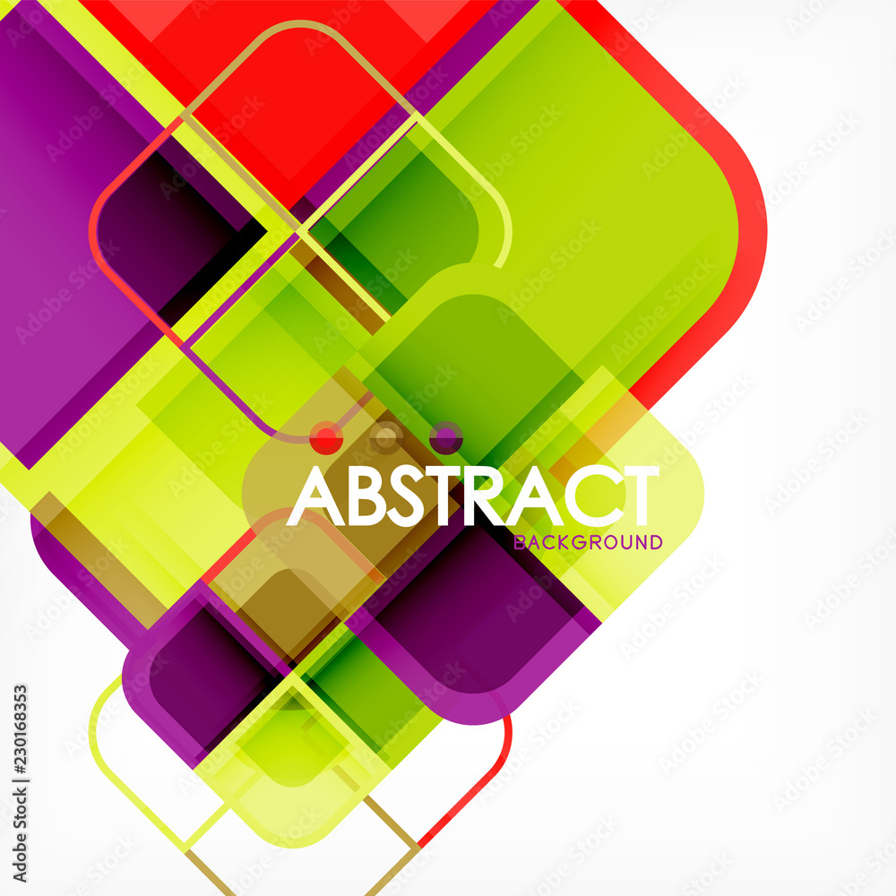 Abstract background, square shapes geometric composition Abstract background, square shapes geometric composition